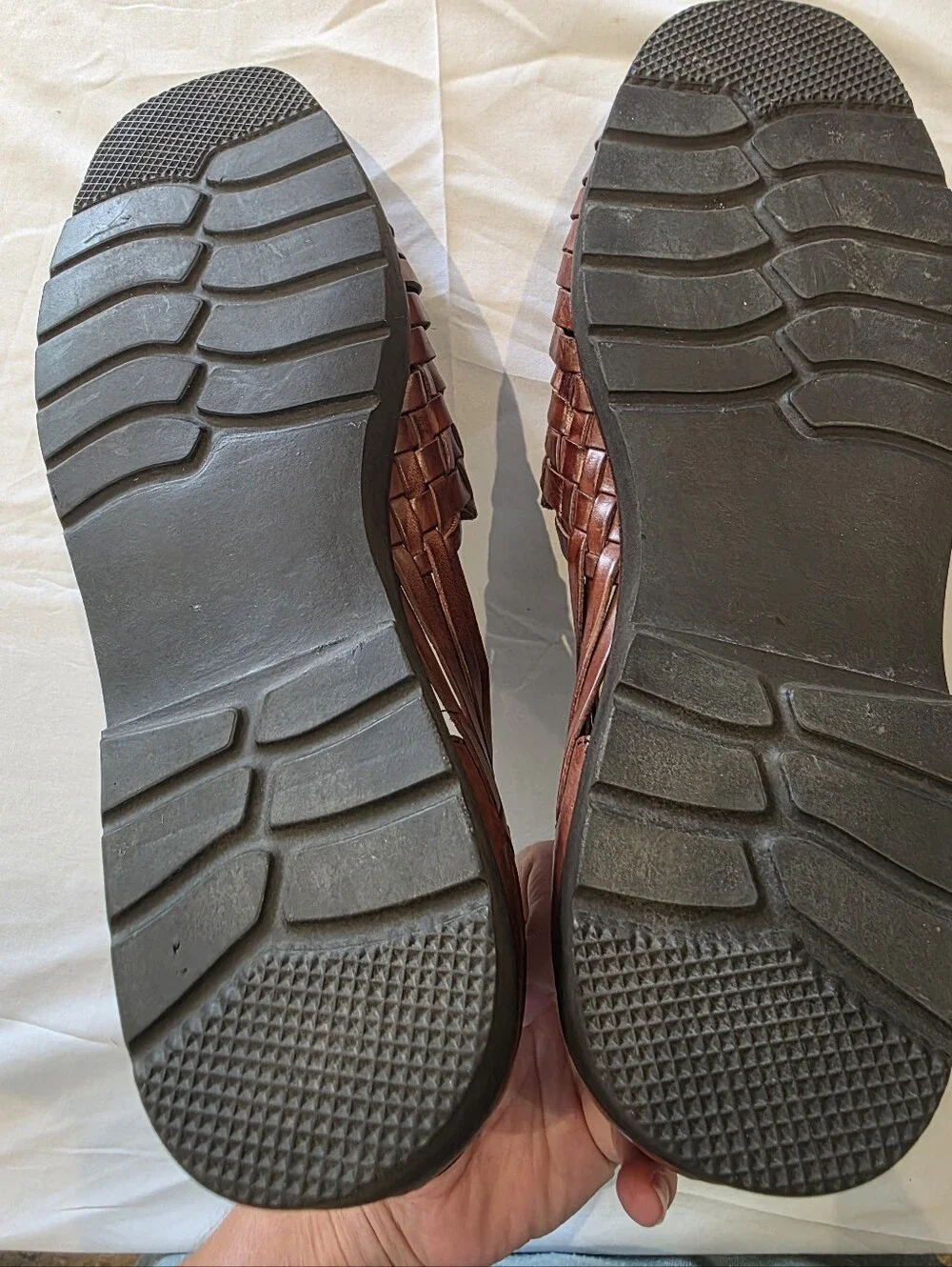 Nordstrom Huarache Slip-on Loafers Sz 12 Hand Woven Braided Leather Sandals